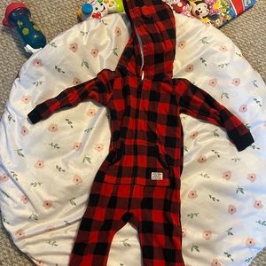 Carter’s red plaid jumpsuit 24 months